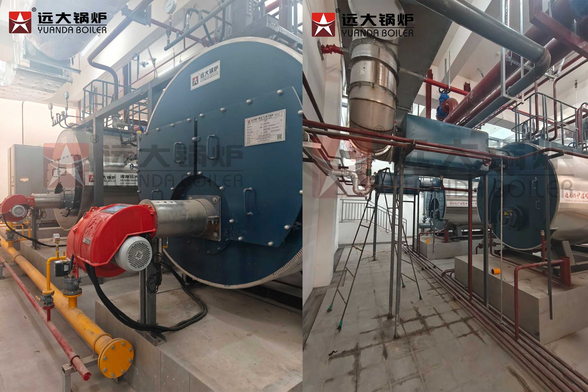 四川隆昌市某人民醫院兩臺WNS3-1.25-Y(Q)燃氣蒸汽鍋爐